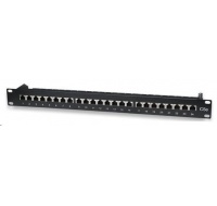 Intellinet Patch Panel, 19", Cat5e, 24-Port, FTP, 1U, Black