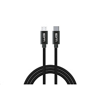 WG - Datový kabel Type-C (male) na Micro USB (male), 1 metr, černá