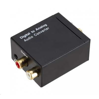 WG - Převodník digitálního signálu na analog - RCA L/R 3,5 mm, black