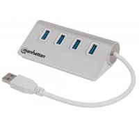 MANHATTAN USB 3.0 Hub, 4 Ports, Bus Power, Aluminum Housing