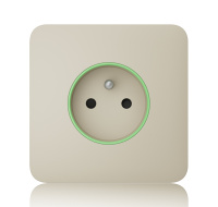 Ajax SoloCover (smart) - Samostatný kryt zásuvky, slonová kost