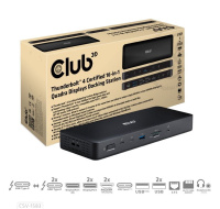 Club3D Dokovací stanice 16v1 ThunderBolt 4, (2xThunderbolt, 3xDP, 2xHDMI, 3xUSB, RJ45, SD-TF Karta, 1xUSB-C, 150W PD)