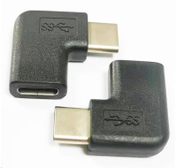 PremiumCord Adaptér USB-C/male - C/female zahnutý 90°