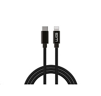 WG - Datový kabel Lightning na Type-C, 50 cm, černá