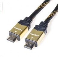 PREMIUMCORD Gold HDMI High Speed + Ethernet kabel (v1.4), opletený, zlacené konektory, 2m