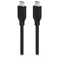 GENIUS nabíjecí kabel ACC-C2CC-3A, 100cm, USB-C na USB-C, 3A, PD60W, opletený, černý