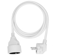 Solight prodlužovací přívod - spojka, 1 zásuvka, 1,5m, 3 x 1mm2, bílá