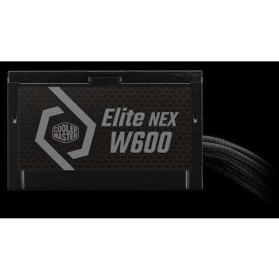 Cooler Master zdroj Elite NEX 600W 230V, 120mm, 80+ White, Mesh (opletené kabely)