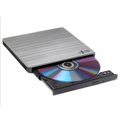 BAZAR - HITACHI LG - externí mechanika DVD-W/CD-RW/DVD±R/±RW/RAM GP60NS60, Slim, Silver, box+SW - Poškozený obal (Komple