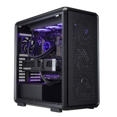 Cooler Master case MasterFrame 600 Black, Průhledná bočnice, ATX, 3x 140mm Fan, 1x 120mm Fan, Černá