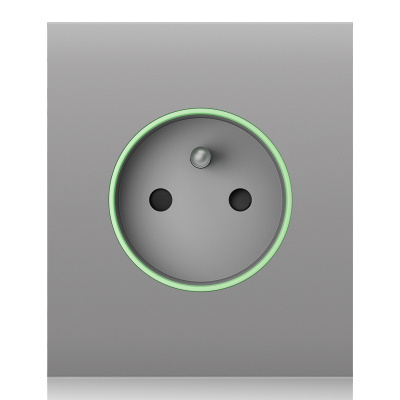 Ajax  CenterCover (smart) - Středový kryt zásuvky, horizontální, mlhová