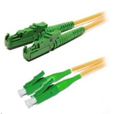 Duplexní patch kabel SM 9/125, OS2, E2000(APC)-LC(APC), LS0H, 2m