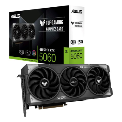 ASUS VGA NVIDIA GeForce RTX 5060 TUF GAMING 8GB, 8GB GDDR7, 3xDP, 1xHDMI