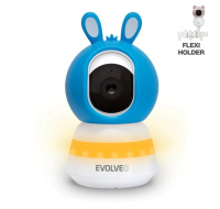 EVOLVEO Baby Monitor LUX, Chytrá 360° videochůvička s nočním viděním, detekcí pláče a pohybu, modrá