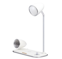 WG - Led lampička s bezdrátovým nabíjením a bluetooth speakerem WG Retro Kathie, bílá