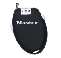 Master Lock Zatahovací kabelový zámek 4603EURD - černý
