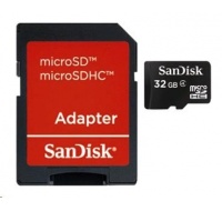 SanDisk MicroSDHC karta 32GB (Class 4) + adaptér