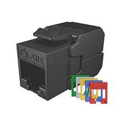 Solarix Samořezný keystone CAT5E UTP SXKJ-5E-UTP-RAL-SA, RAL FIT moduly, SECURE CAP