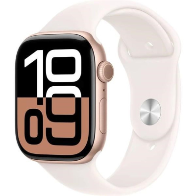 Apple Watch Series 10 GPS 42mm Rose Gold Aluminium Case with Light Blush Sport Band - S/M