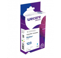 WECARE ARMOR cartridge pro Brother DCP J4110DW, MFC J4310, 4410, 4510DW (LC123C), modrá/cyan, 10ml, 600 str