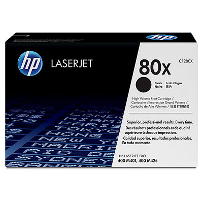 HP 80X Black LJ Toner Cart, CF280X (6,900 pages)