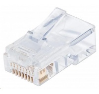 Intellinet konektor RJ45, Cat5e, UTP, 50µ, drát i lanko, 100 ks v nádobě