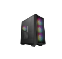 DEEPCOOL Case CC560 MESH V2, ATX, ARGB, Průhledná bočnice, 4x120mm ventilátor, černá