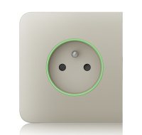 Ajax SideCover (smart) - Boční kryt zásuvky, horizontální, slonová kost