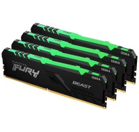 KINGSTON DIMM DDR4 64GB (Kit of 4) 3200MT/s CL16 1Gx8 FURY Beast RGB