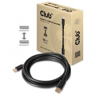 Club3D Kabel certifikovaný DisplayPort 1.4 HBR3, 8K60Hz (M/M), černé koncovky, 4m, 24 AWG