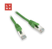 LYNX FTP patch kabel Cat5e PVC, CCA, 0,3m, zelený (balení obsahuje 10ks)