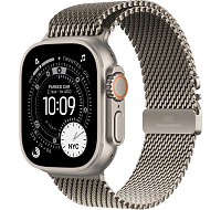 Apple Watch Ultra 3 GPS + Cellular 49mm Natural Titanium Case with Natural Titanium Milanese Loop - Medium