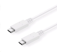 C-TECH kabel USB 3.2, Type-C (CM/CM), PD 100W, 20Gbps, 1m, bílý