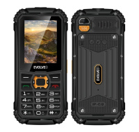 EVOLVEO StrongPhone Q1, vodotěsný odolný Dual SIM telefon, černo-oranžový