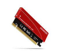 AXAGON PCEM2-S, PCIe x16 - M.2 NVMe M-key slot adaptér, kovový kryt pro pasivní chlazení