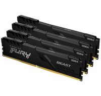 KINGSTON DIMM DDR4 128GB (Kit of 4) 2666MT/s CL16 FURY Beast Černá