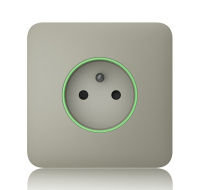 Ajax SoloCover (smart) - Samostatný kryt zásuvky, olivová