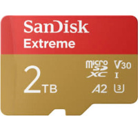 SanDisk micro SDXC karta 2TB Extreme (240 MB/s A2 UHS-I U3 V30) + adaptér
