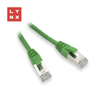 LYNX FTP patch kabel Cat5e PVC, CCA, 7m, zelený