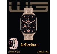 WG - Chytré hodinky WG AirFlexOne+, dámské, 2x řemínek, zlatá