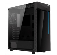 BAZAR GIGABYTE skříň case GB-C200G, RGB Lighting, bez zdroje, transparentní bok, Mid tower (POŠKOZENÝ OBAL)