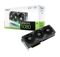 PNY VGA Nvidia GeForce RTX 5080 16GB Triple Fan DLSS 4, RTX 5080, 16GB GDDR7, 3x DP, 1x HDMI