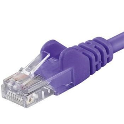 PremiumCord Patch kabel UTP RJ45-RJ45 CAT6 5m fialová