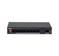 Dahua PFS3009-8ET1GT-96-V2, desktop switch, 9 portů, 8 PoE, Unmanaged