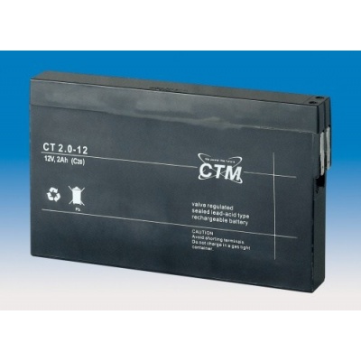 Baterie - CTM CT 12-2,0 (12V/2,0Ah - Faston 187), životnost 5let