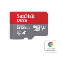 SanDisk MicroSDXC karta 512GB Ultra pro Chromebook (R:160/W:260 MB/s, UHS I, C10, A1)