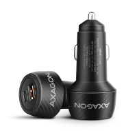 AXAGON PWC-PQ48, nabíječka do auta 48W, výstup USB-A + USB-C, PD3.0/PPS/QC4+/SFC/Apple