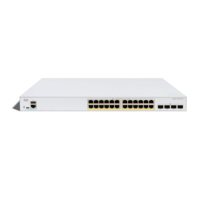 Cisco Catalyst switch C1300X-24P-4X (24xGbE,4xSFP28,10Gb/s uplink - 25Gb/s stack only,24xPoE+,385W)