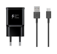 Samsung 15W Cestovní nabíječka + USB-C Datový Kabel Black (OOB Bulk)