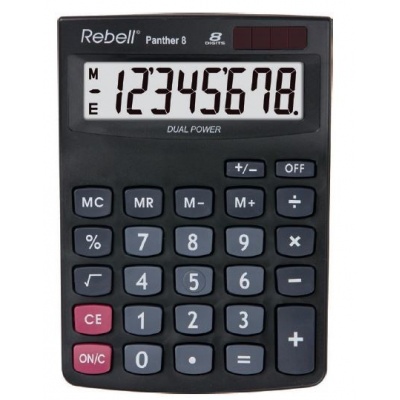 REBELL kalkulačka - Panther 8 - černá